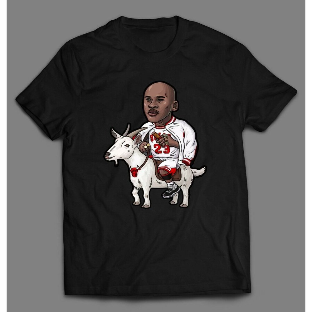 MICHAEL JORDAN ON A GOAT RARE ART LAST DANCE TEE
